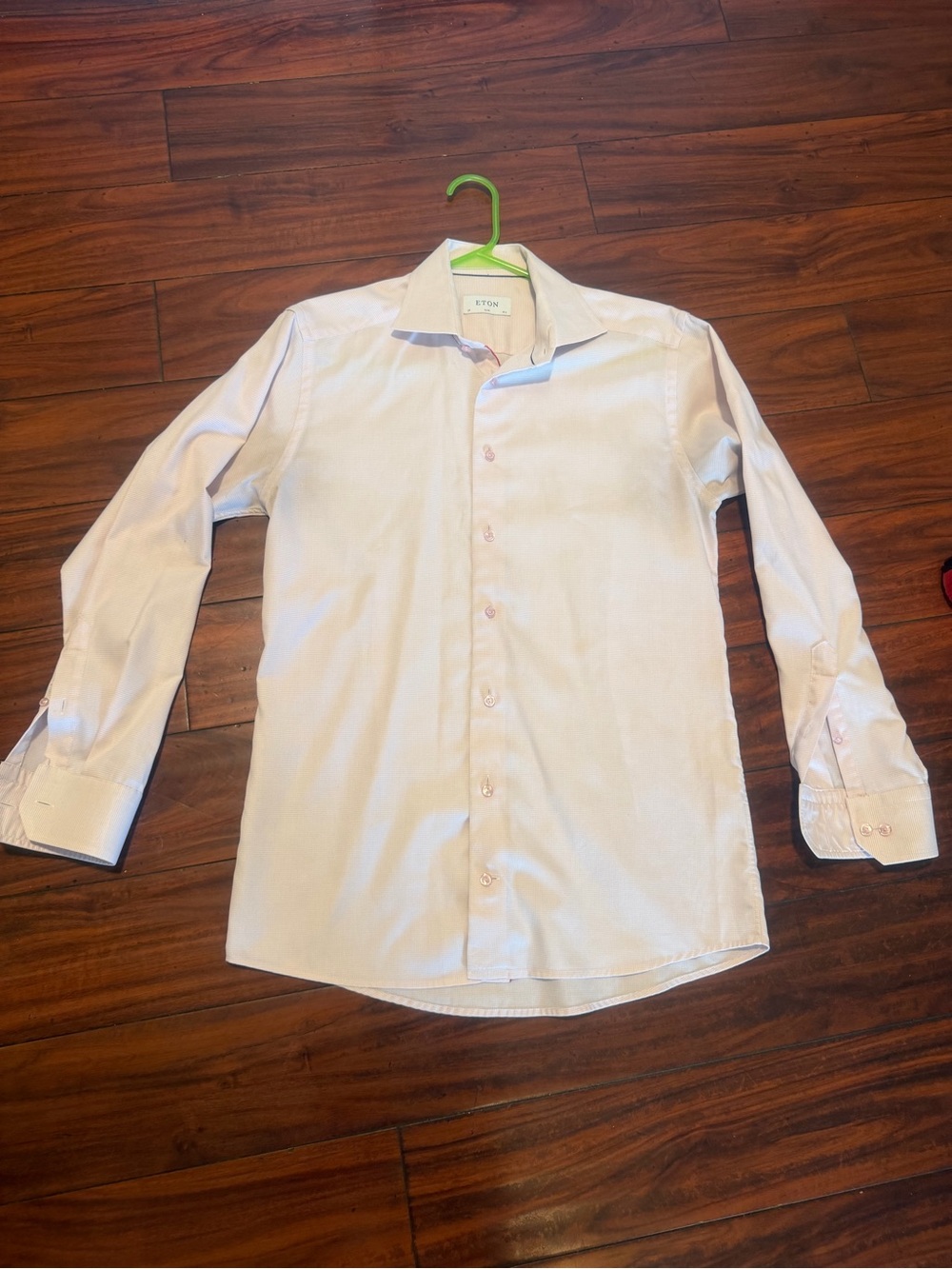 Eton light pink Dress Shirt with Pale‎ Pink Buttons